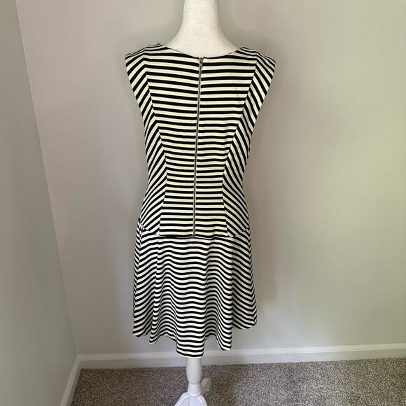 Free People black and white striped mini a-line dress size L - Picture 5 of 12